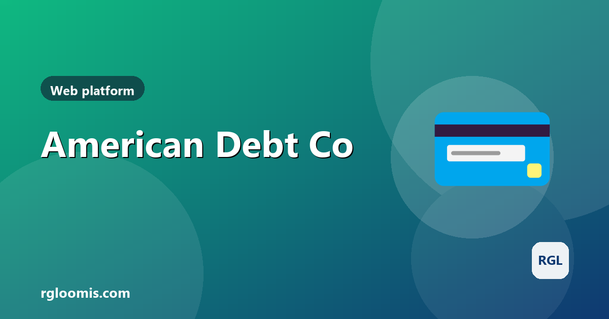 American Debt Co — debt-relief website with a custom quote engine by RG Loomis
